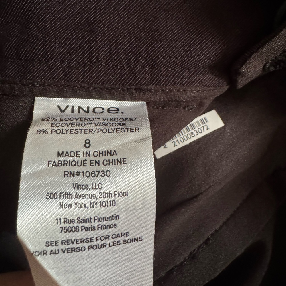 Vince. Black Wide Leg Dress Pants - Picture 6 of 10